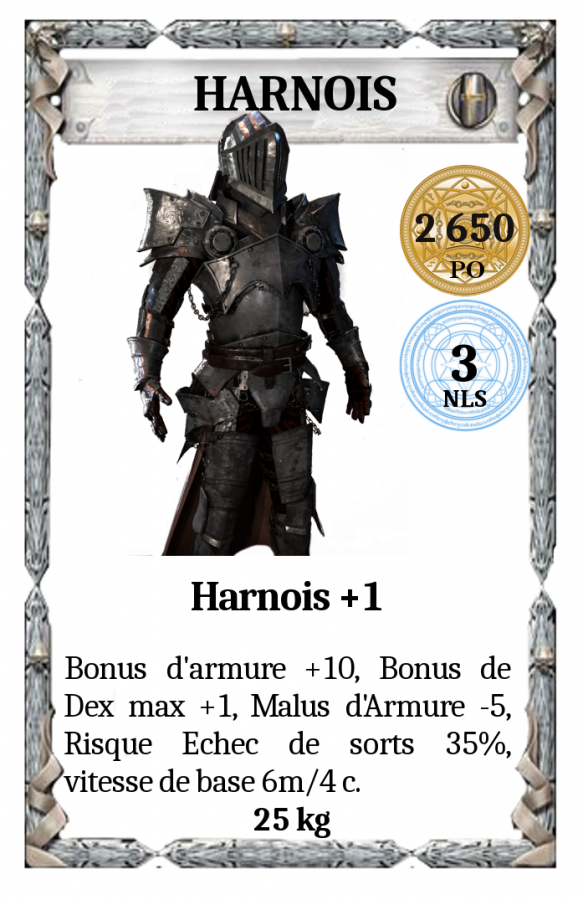 Armure - Harnois +1